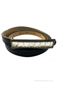 Sir Michele Black Non Leather Women Belt